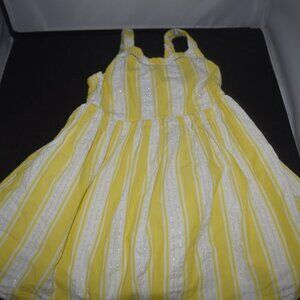 Tahari Baby Girl’s Yellow Striped Vintage Dress 4T